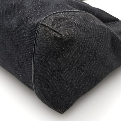 Gucci Denim Monogram Hobo Black 10 of 10