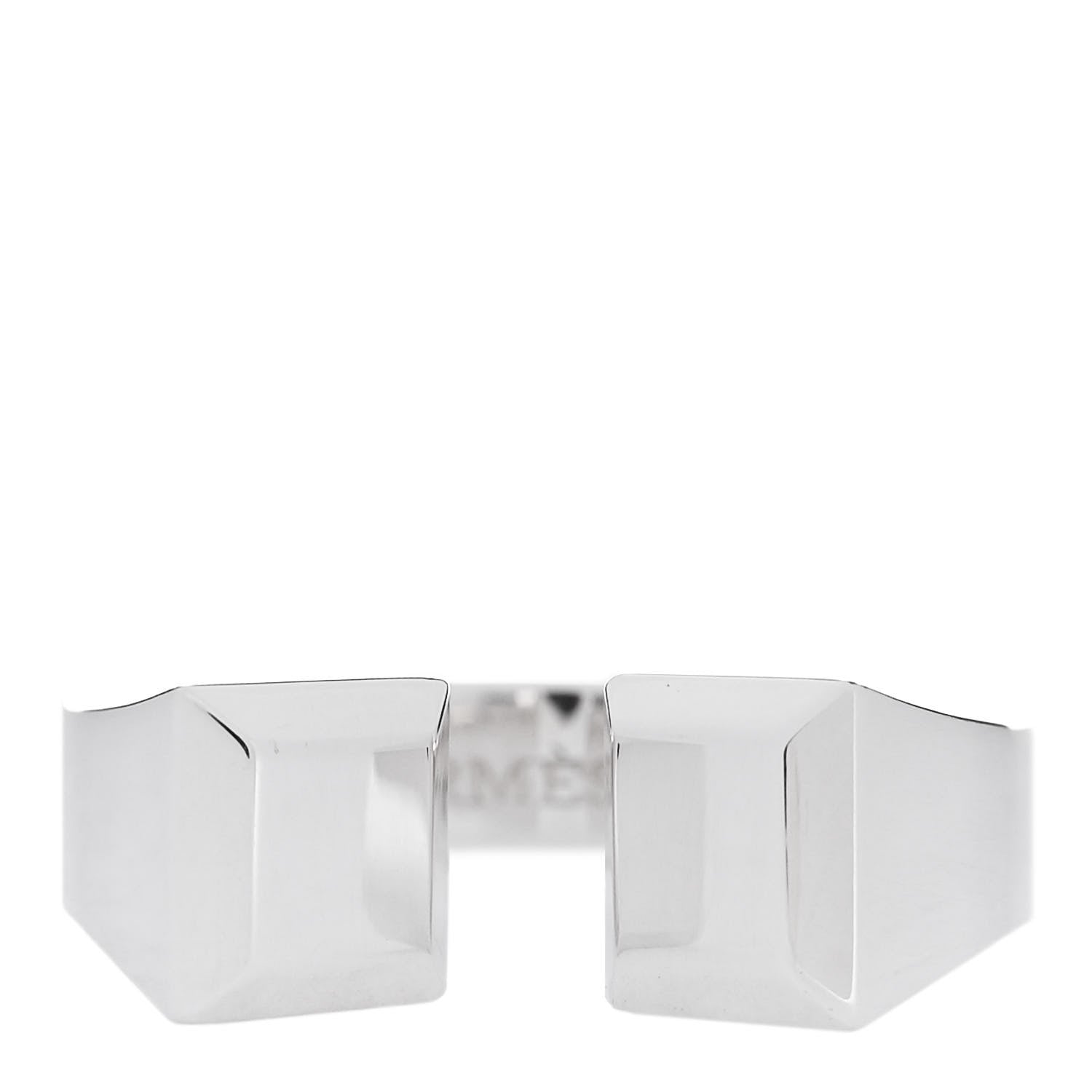 Hermes Sterling Silver Large Clou de Forge Ring 53 6.5 1 of 6