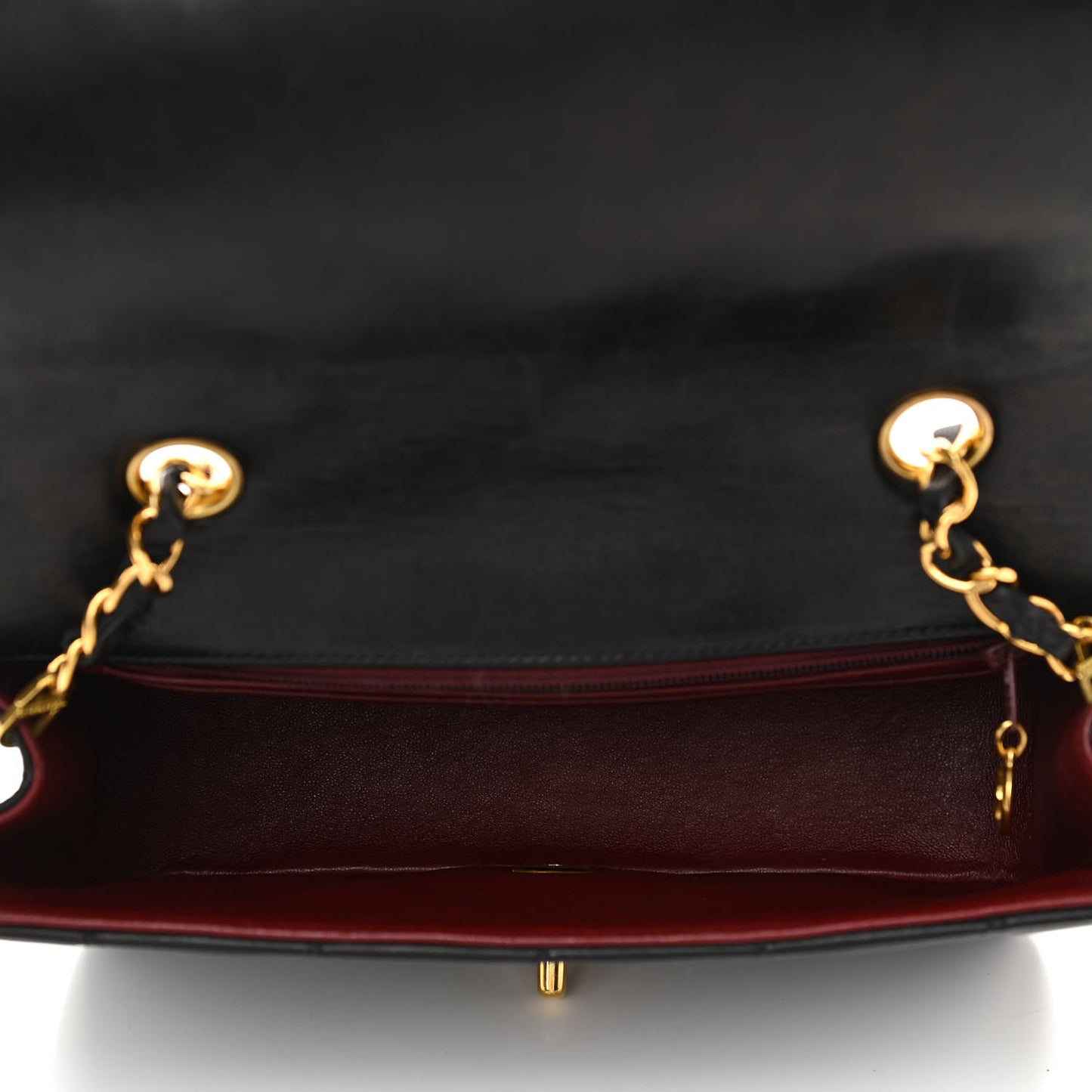 Lambskin Quilted Small Single Flap Black