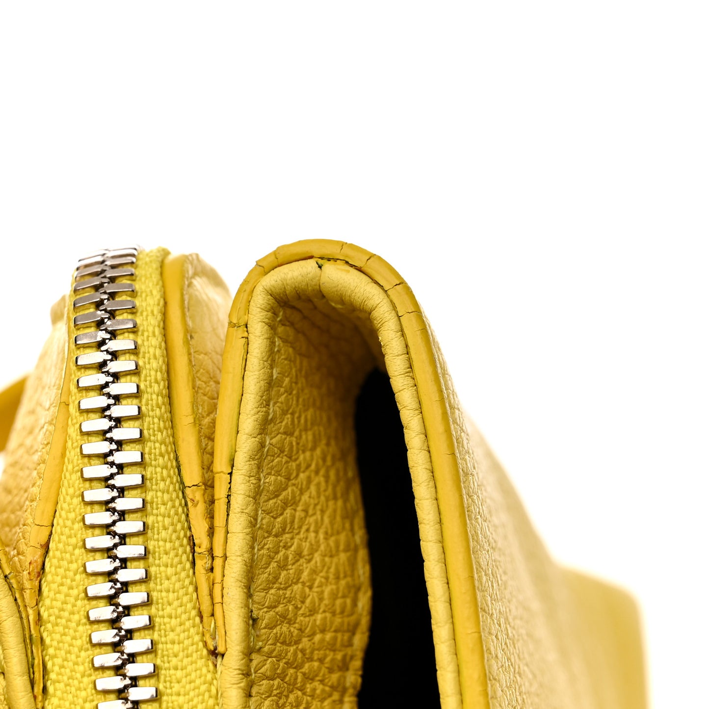 Grained Calfskin Le Dix Small Soft Cartable Mustard Yellow