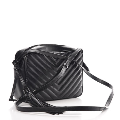 Saint Laurent Calfskin Matelasse Monogram Lou Camera Bag Black 3 of 8