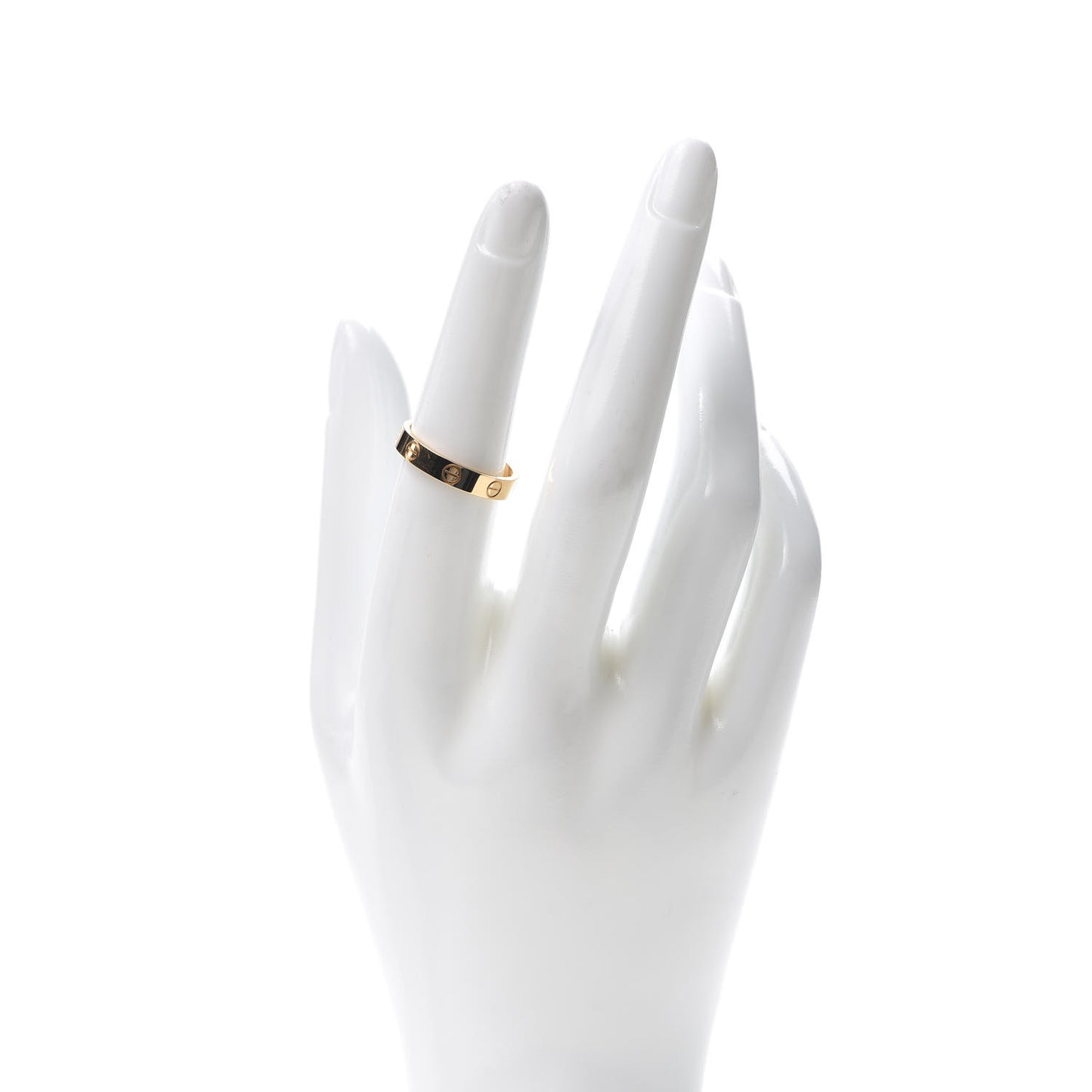 18K Yellow Gold 3.5mm LOVE Wedding Band Ring 54 6.75