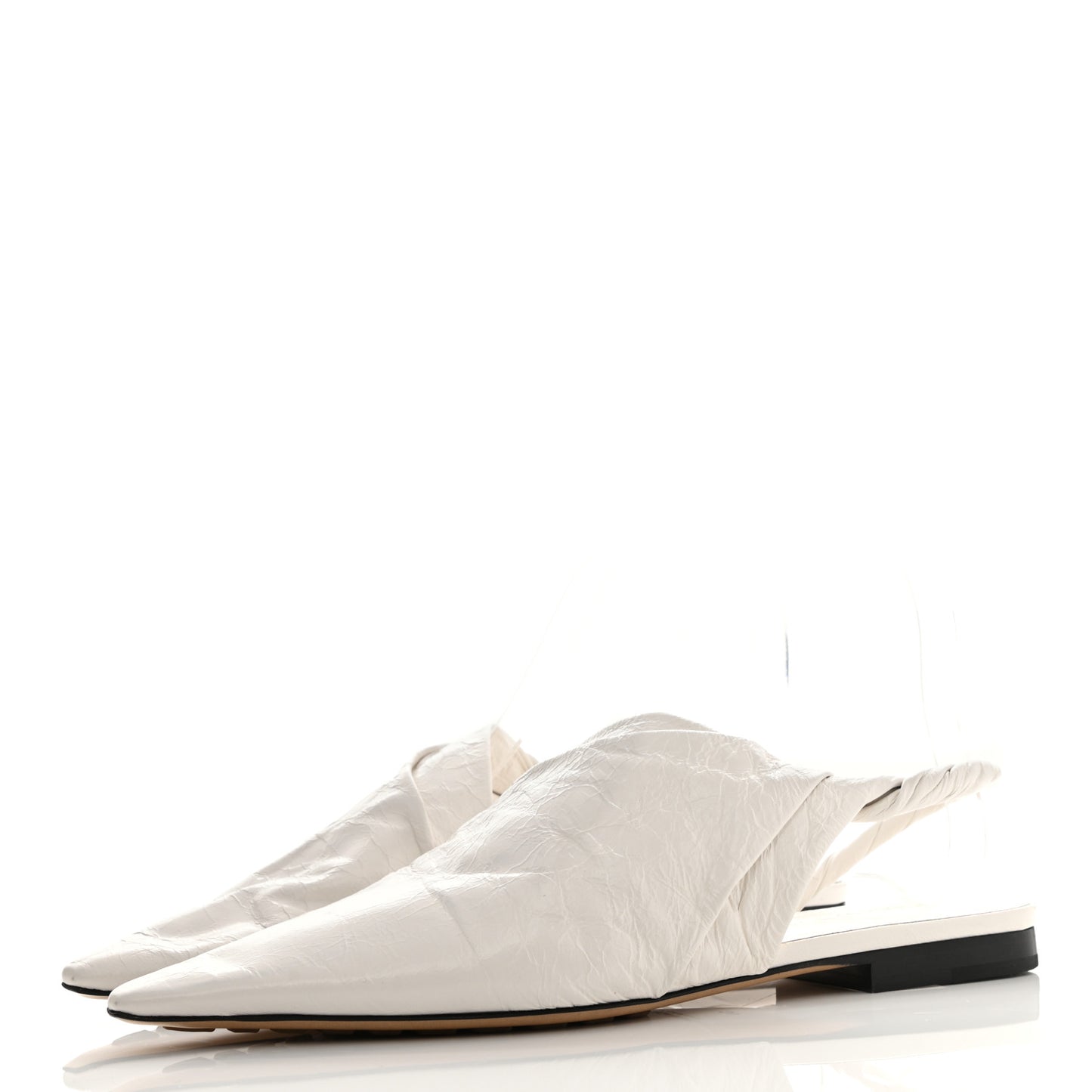 Nappa BV Point Ballet Flats 36 White