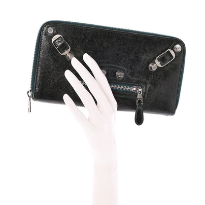 Balenciaga Chevre Giant 12 Silver Hardware Compagnon Wallet Evergreen 3 of 12