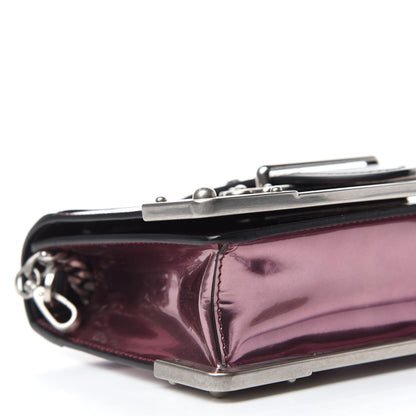 Prada Metallic Vitello Saffiano Cahier Bag Ibisco Black 6 of 11