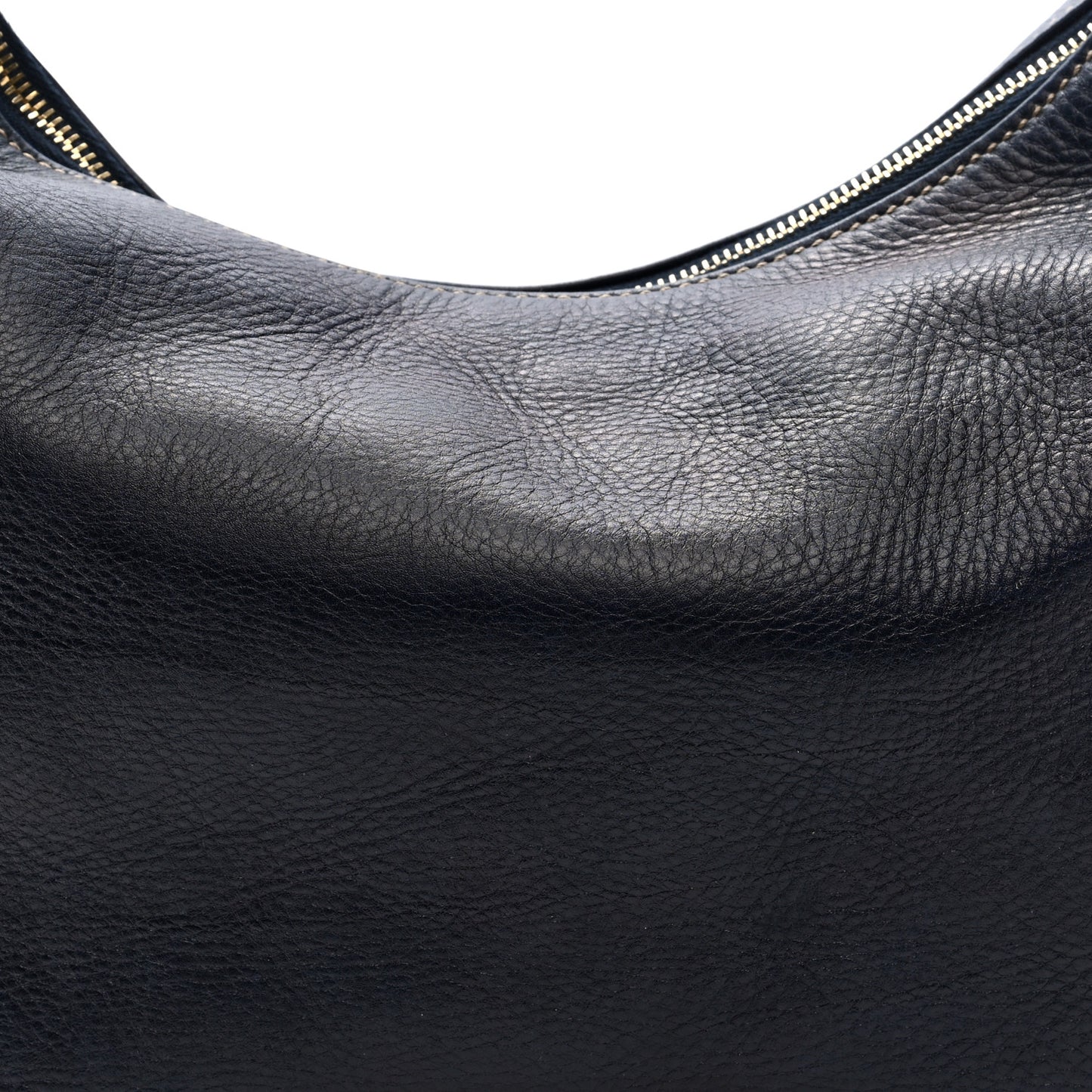 Calfskin Medium Horsebit Chain Hobo Navy
