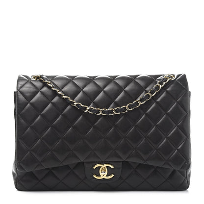 Chanel Lambskin Quilted Maxi Double Flap Black 1 of 20