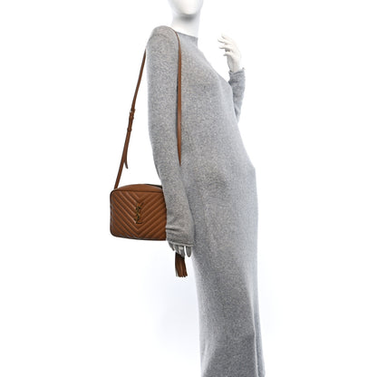 Saint Laurent Calfskin Matelasse Monogram Lou Camera Bag Cinnamon 2 of 11