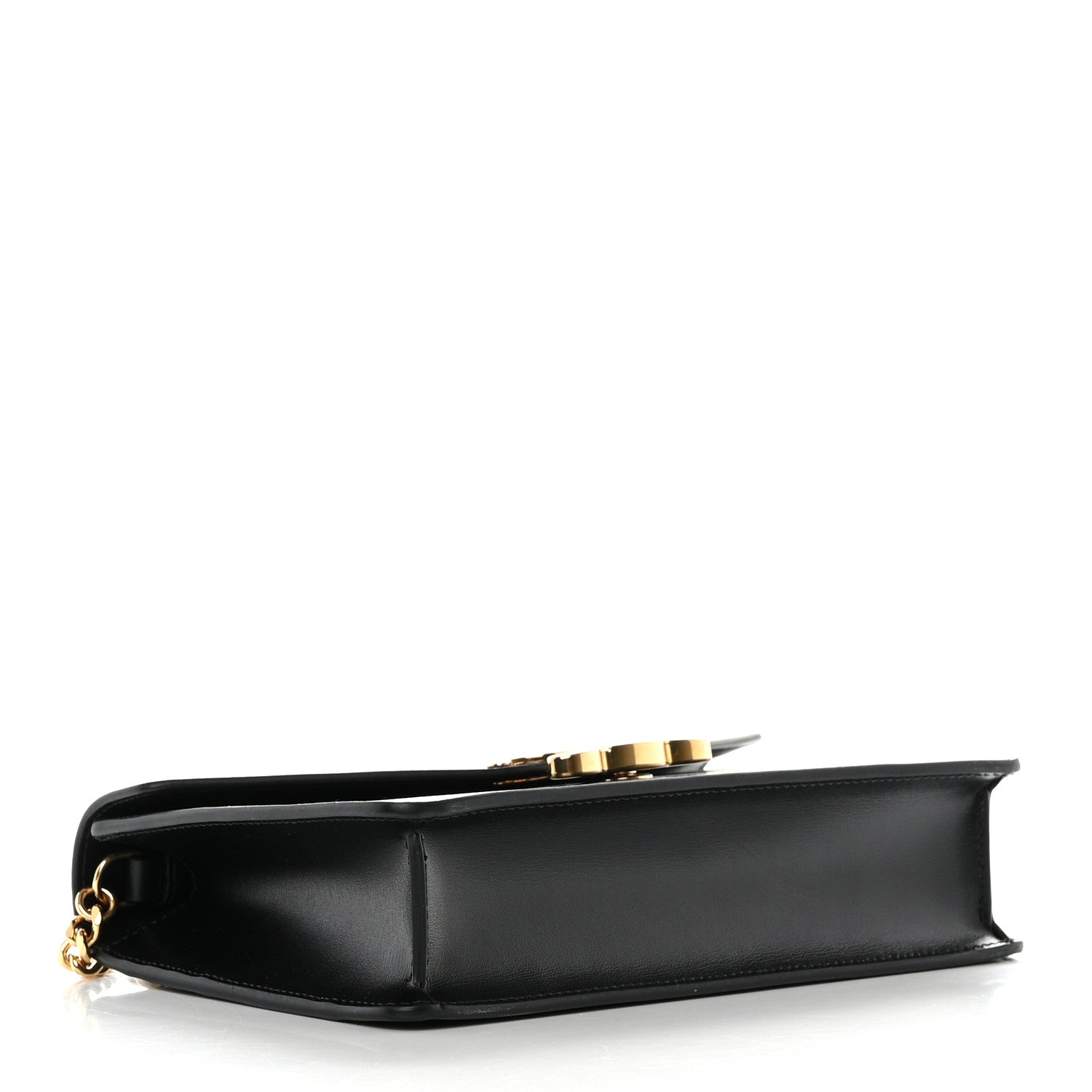 Celine Shiny Calfskin Triomphe Margo Wallet on Chain Black 3 of 10