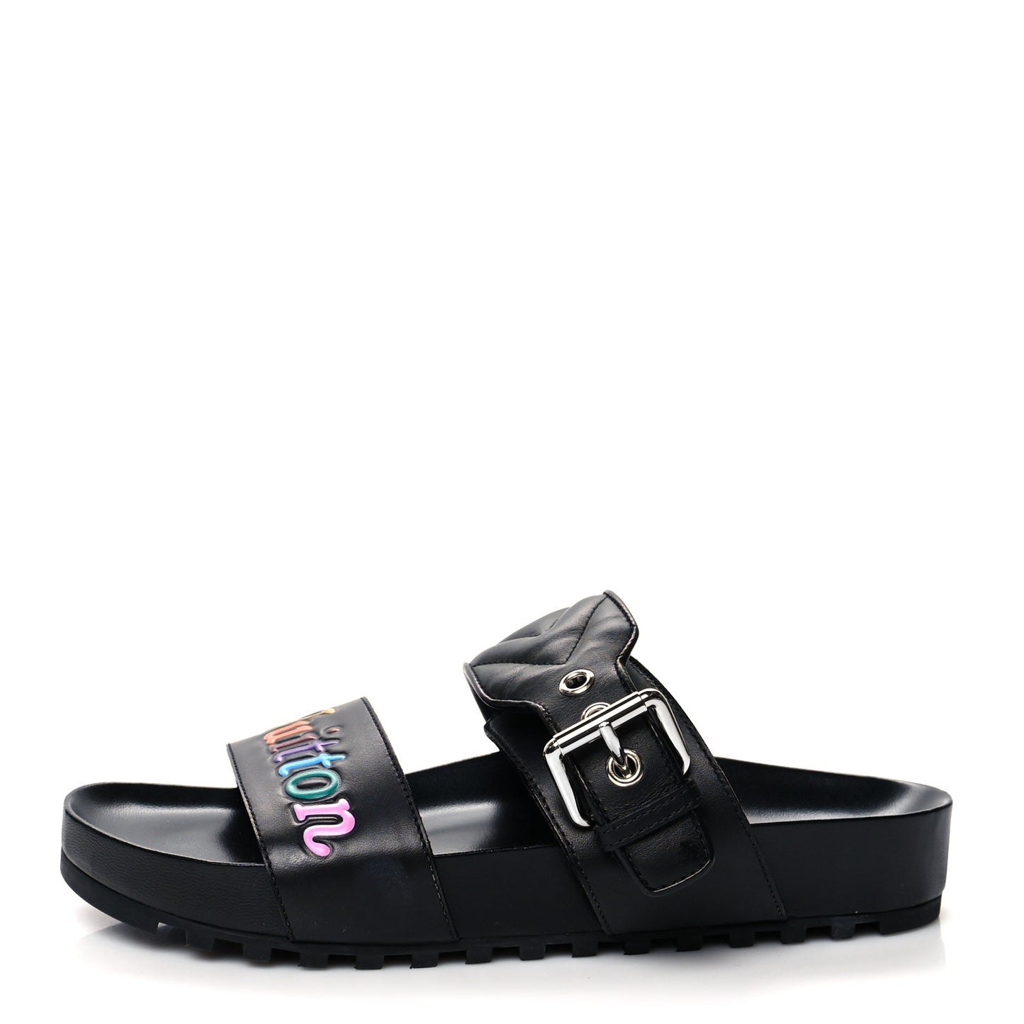 Calfskin New Wave Bom Dia Mule Sandals 35 Black