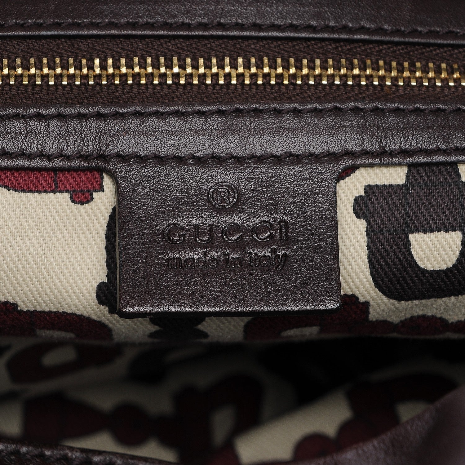 Gucci Guccissima Medium Hysteria Tote Chocolate 6 of 6