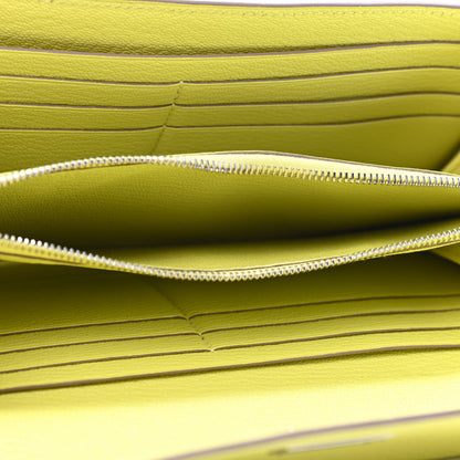 Hermes Chevre Mysore Kelly Longue Wallet Lime 4 of 4
