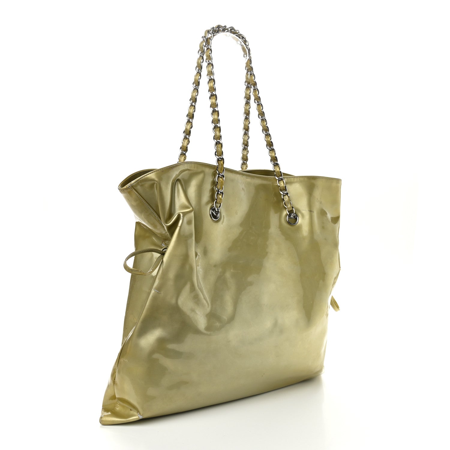 Chanel Patent Crystal Strass Bonbons Tote Silver 3 of 19