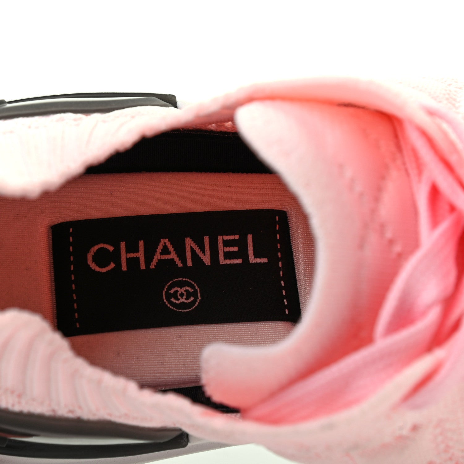 Chanel Mixed Fibers Quilted Womens CC Sneakers 38 Light Pink 7 of 7