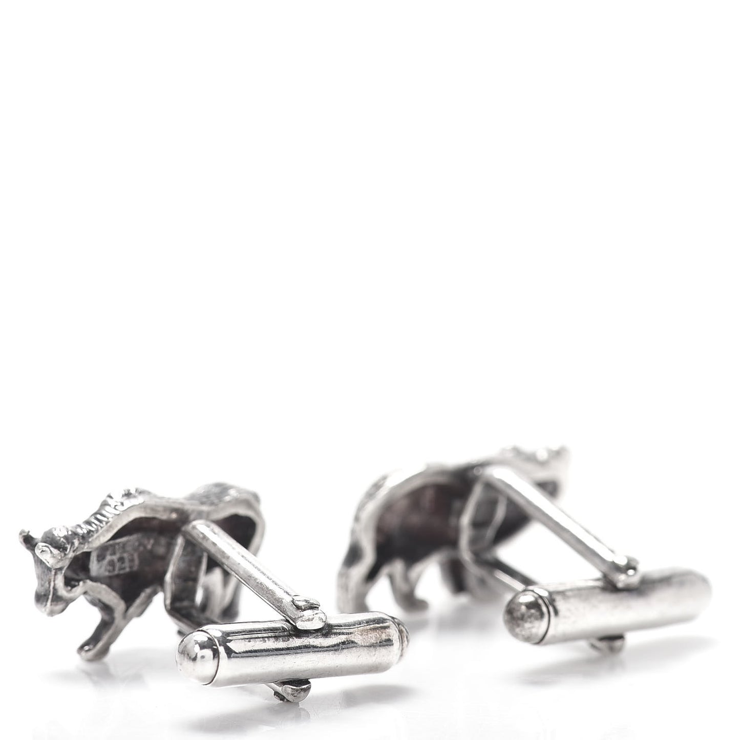 Sterling Silver Bear And Bull Cufflinks