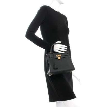 Hermes Togo Kelly Retourne 25 Black 3 of 36