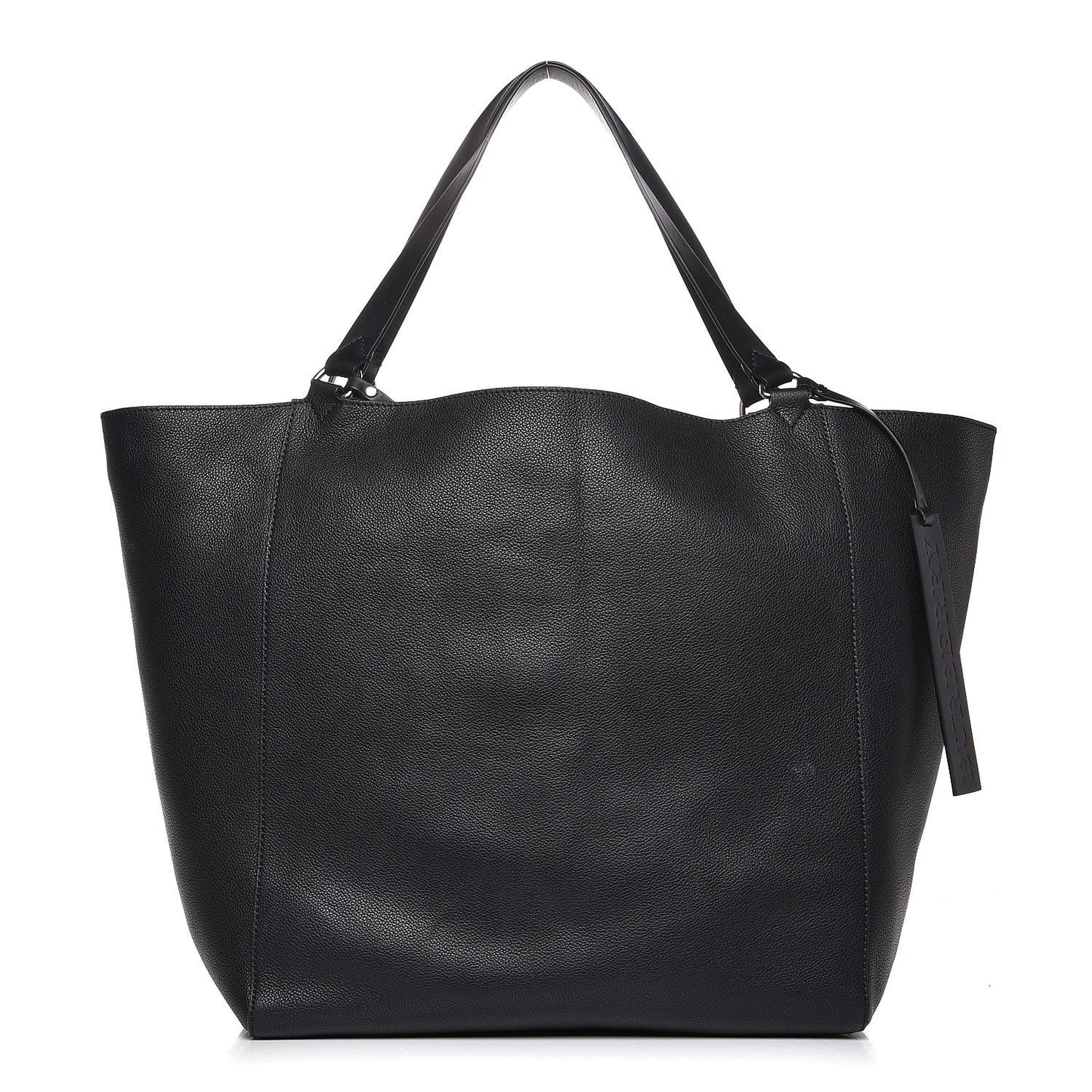 Grainy Calfskin Large Bonded Tote Black