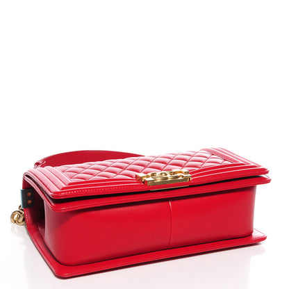Chanel Lambskin Boy Medium Flap Red 4 of 8