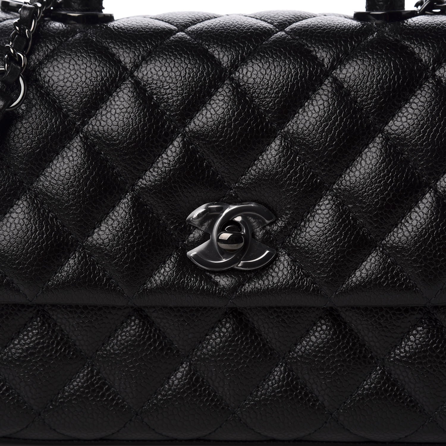 Chanel Caviar Quilted Mini Coco Handle Flap So Black 9 of 10