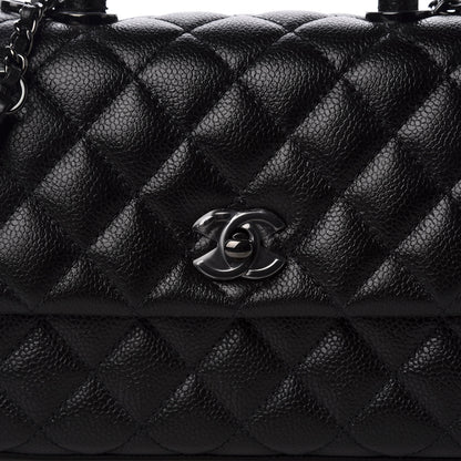 Chanel Caviar Quilted Mini Coco Handle Flap So Black 9 of 10
