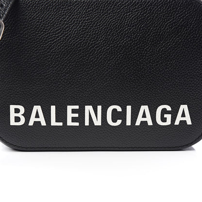 Balenciaga Grained Calfskin Logo XS Ville Top Handle Camera Bag Black White 11 of 11