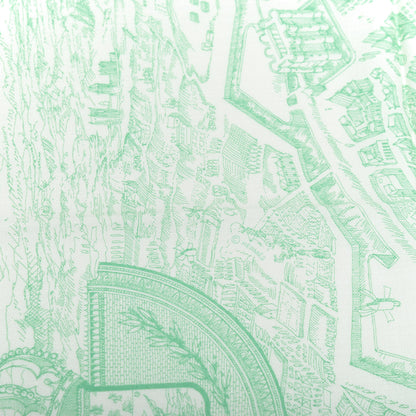 Hermes Cashmere Silk La Cite Cavaliere Shawl 140 Vert Fluo Vert D'eau 4 of 5