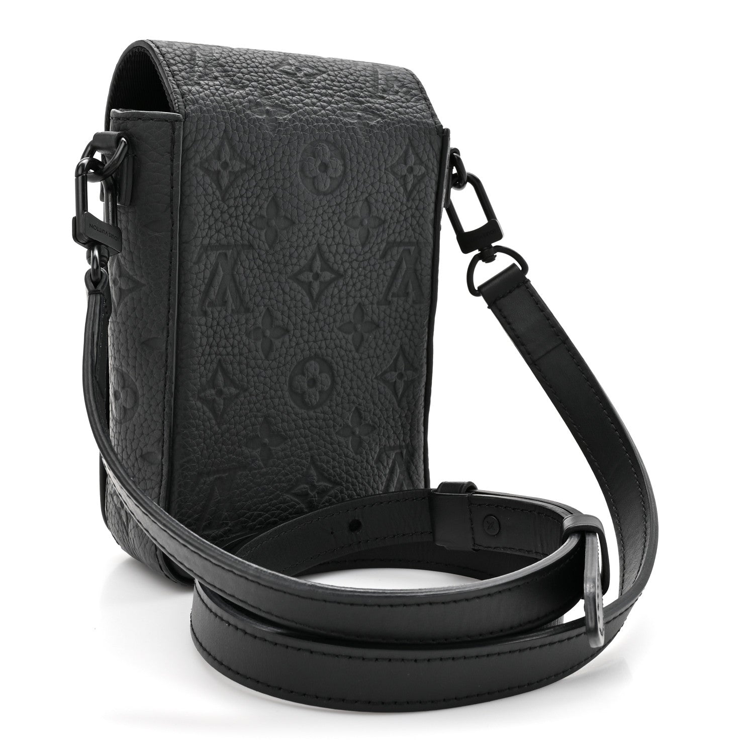 Louis Vuitton Taurillon Monogram S Lock Wearable Wallet Black 3 of 12