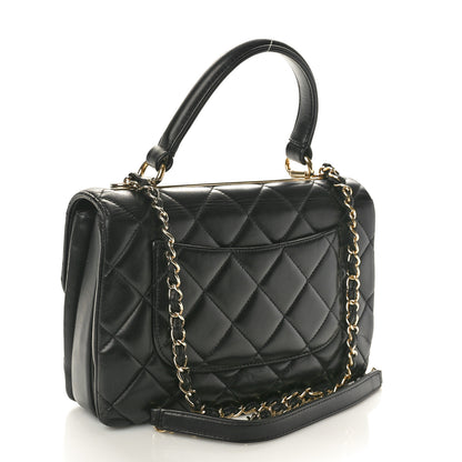 Chanel Lambskin Quilted Small Trendy CC Dual Handle Flap Bag Black 2 of 11