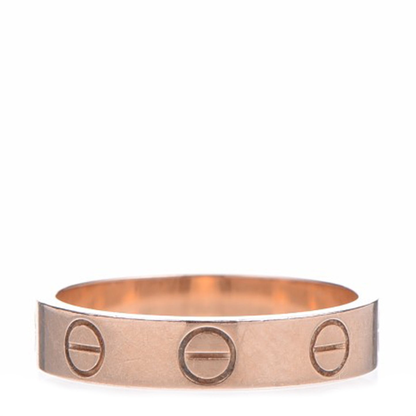 18K Pink Gold 4mm LOVE Wedding Band Ring 48 4.5