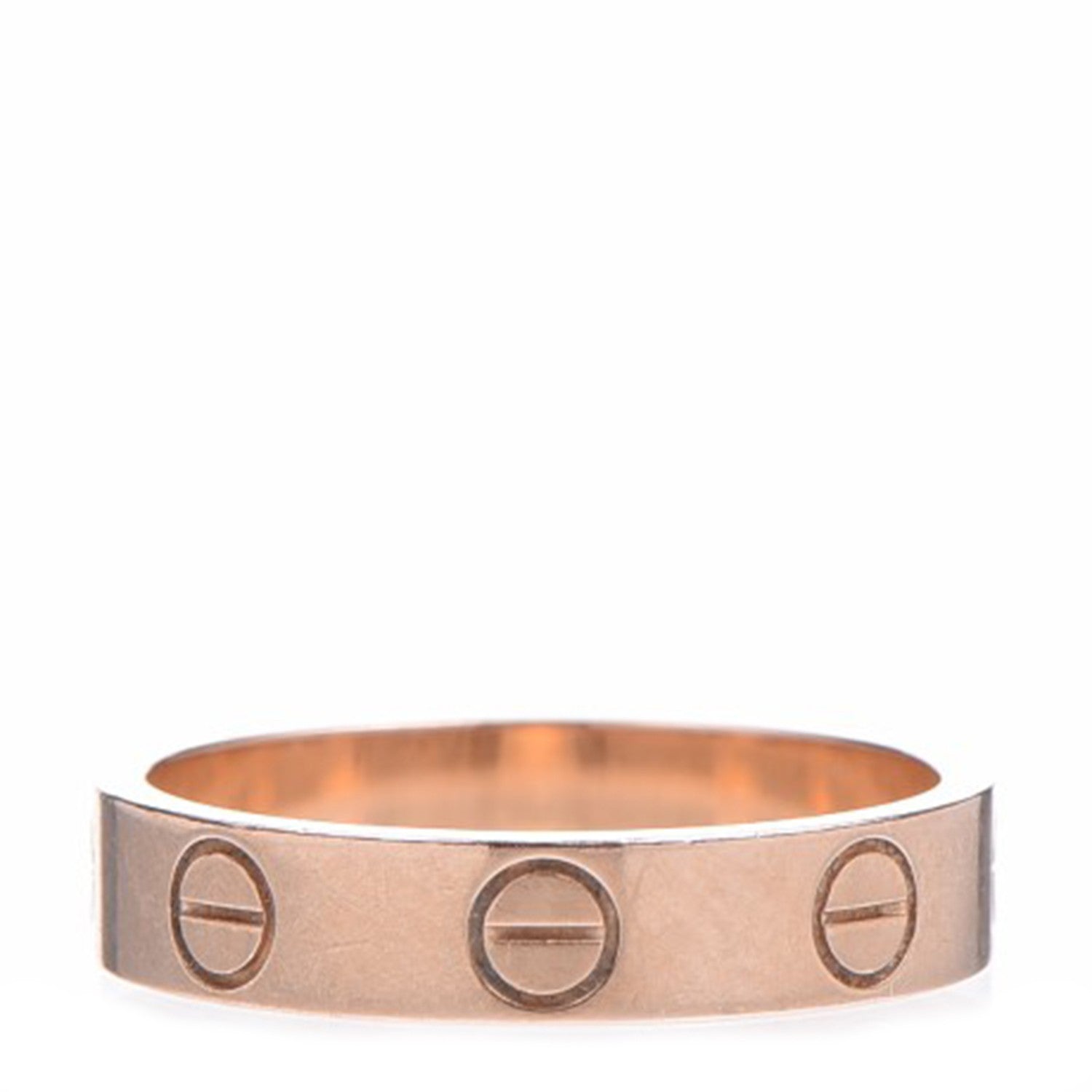 Cartier 18K Pink Gold 4mm LOVE Wedding Band Ring 48 4.5 1 of 4