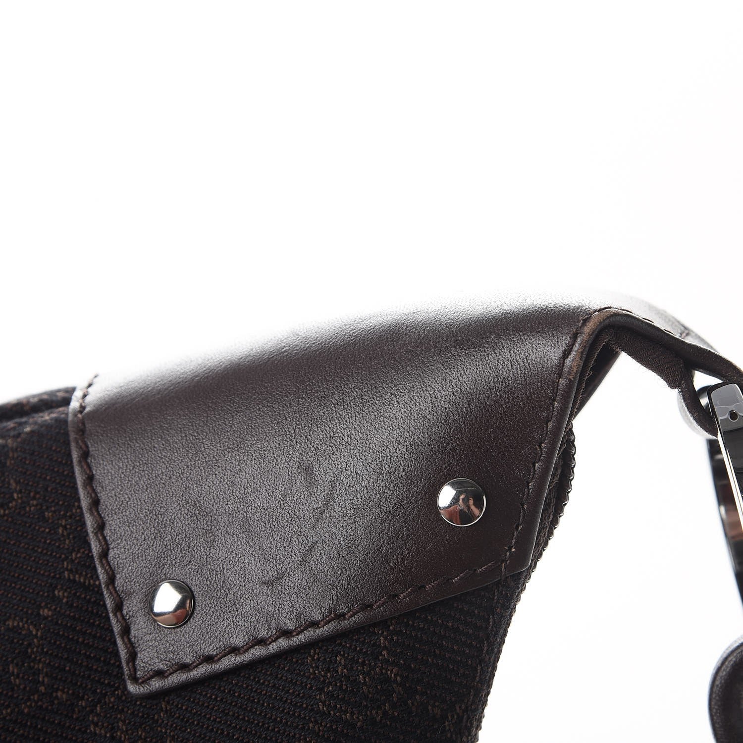 Gucci Denim Monogram Half Moon Hobo Dark Brown 8 of 13
