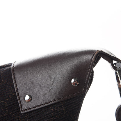 Gucci Denim Monogram Half Moon Hobo Dark Brown 8 of 13