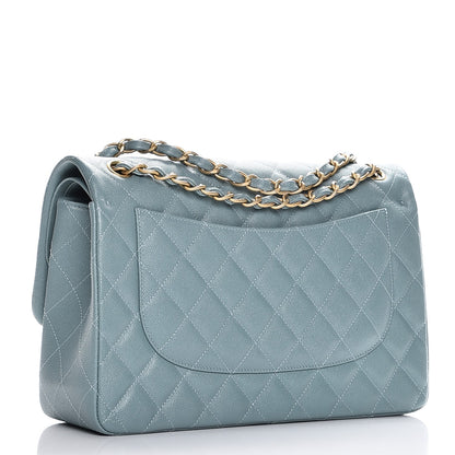 Chanel Caviar Quilted Jumbo Double Flap Light Blue 4 of 9