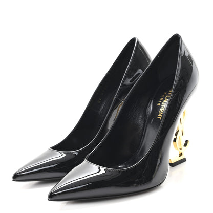 Saint Laurent Patent Opyum 110 Pumps 36.5 Black Gold 4 of 10