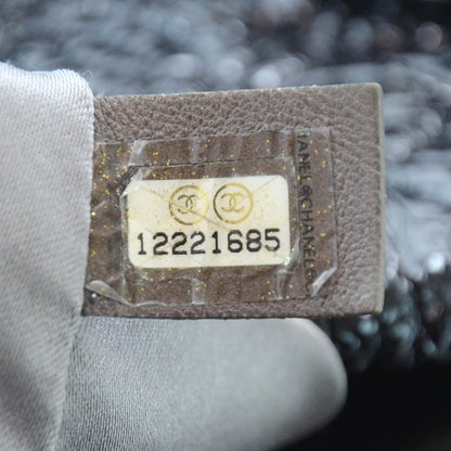 Chanel Vinyl Graphic Edge Tote Black 7 of 9