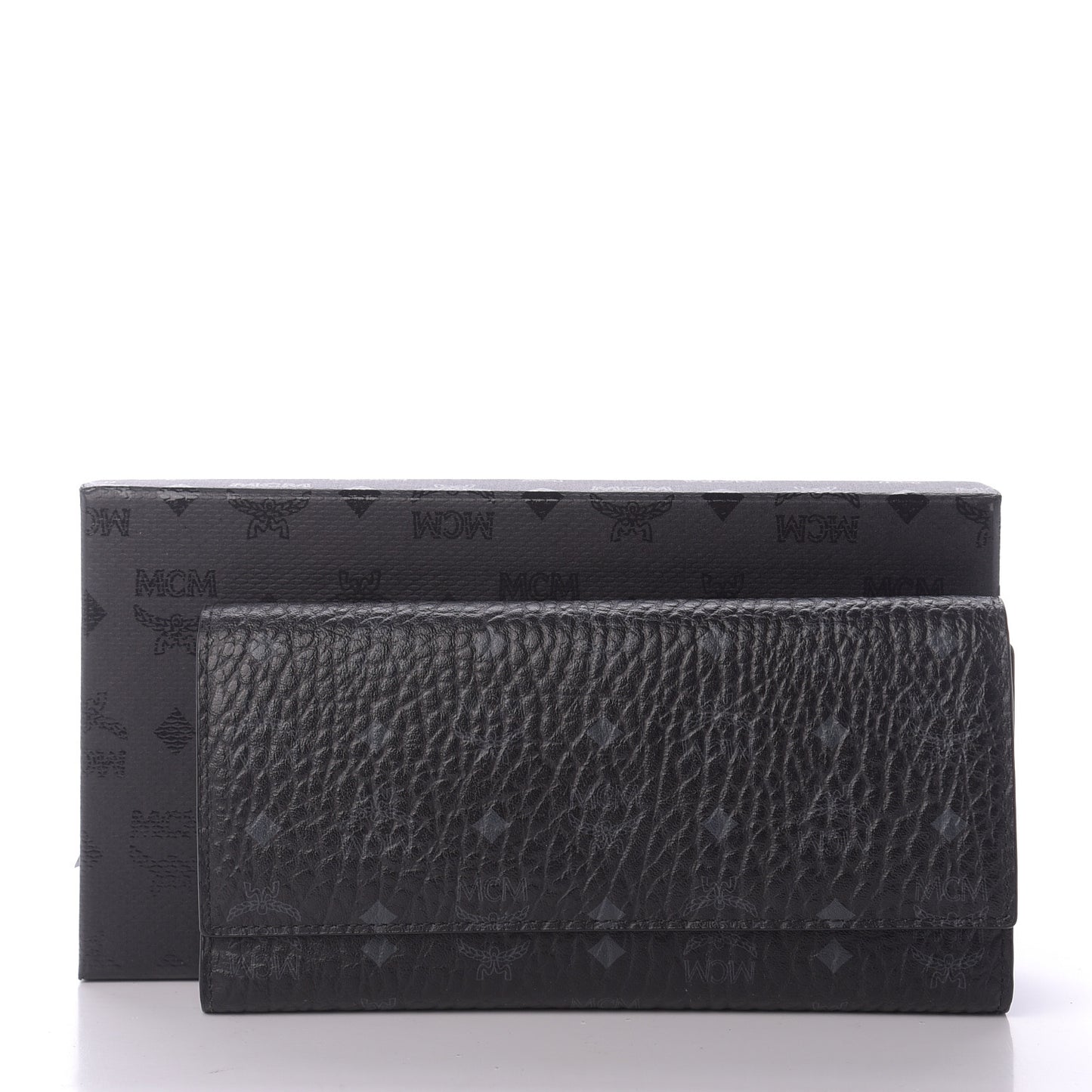 Visetos Large Tri-Fold Flap Wallet Black