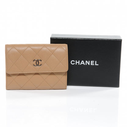Chanel Caviar Small Compact Wallet Beige 5 of 8