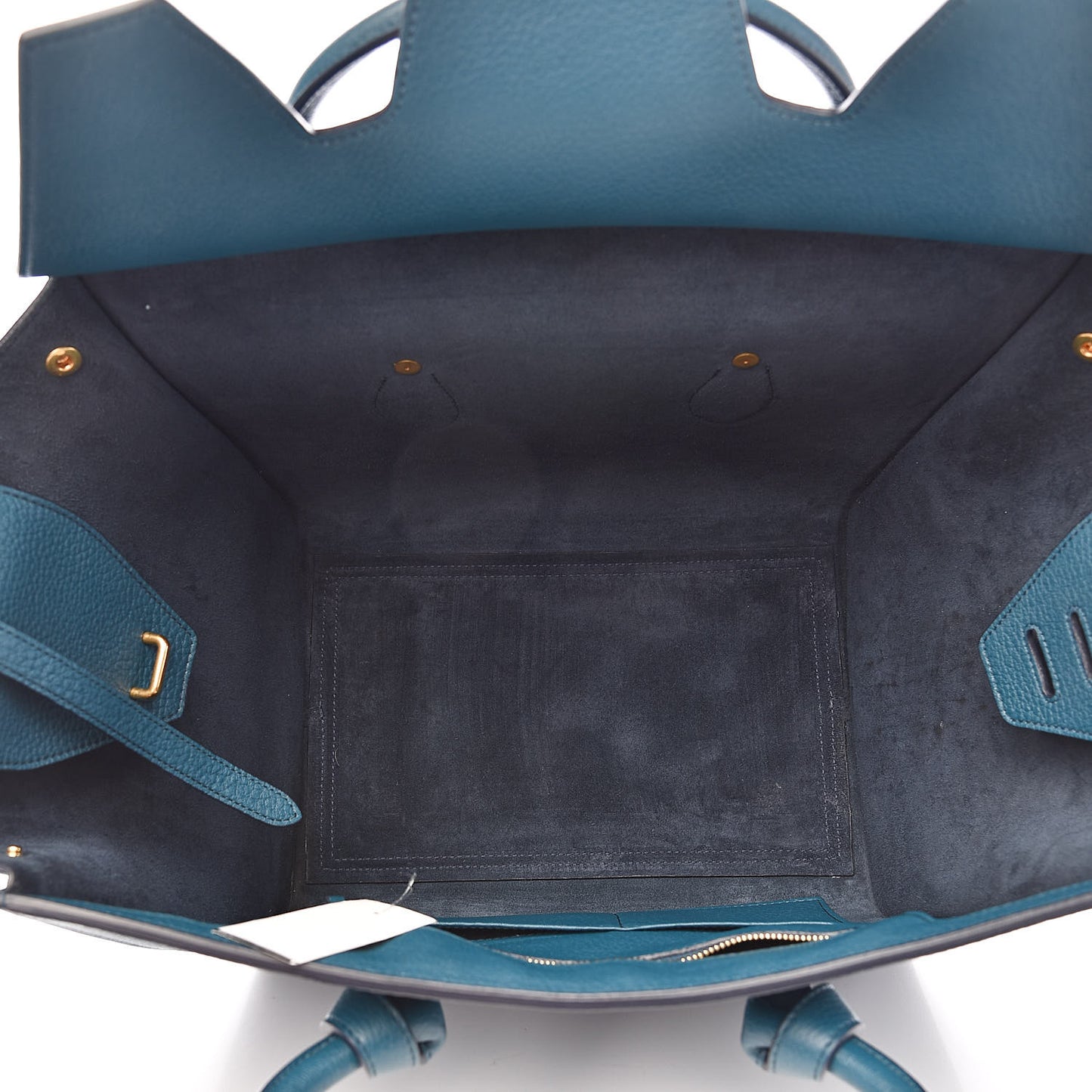 Crisped Calfskin Small Tie Knot Tote Metallic Blue