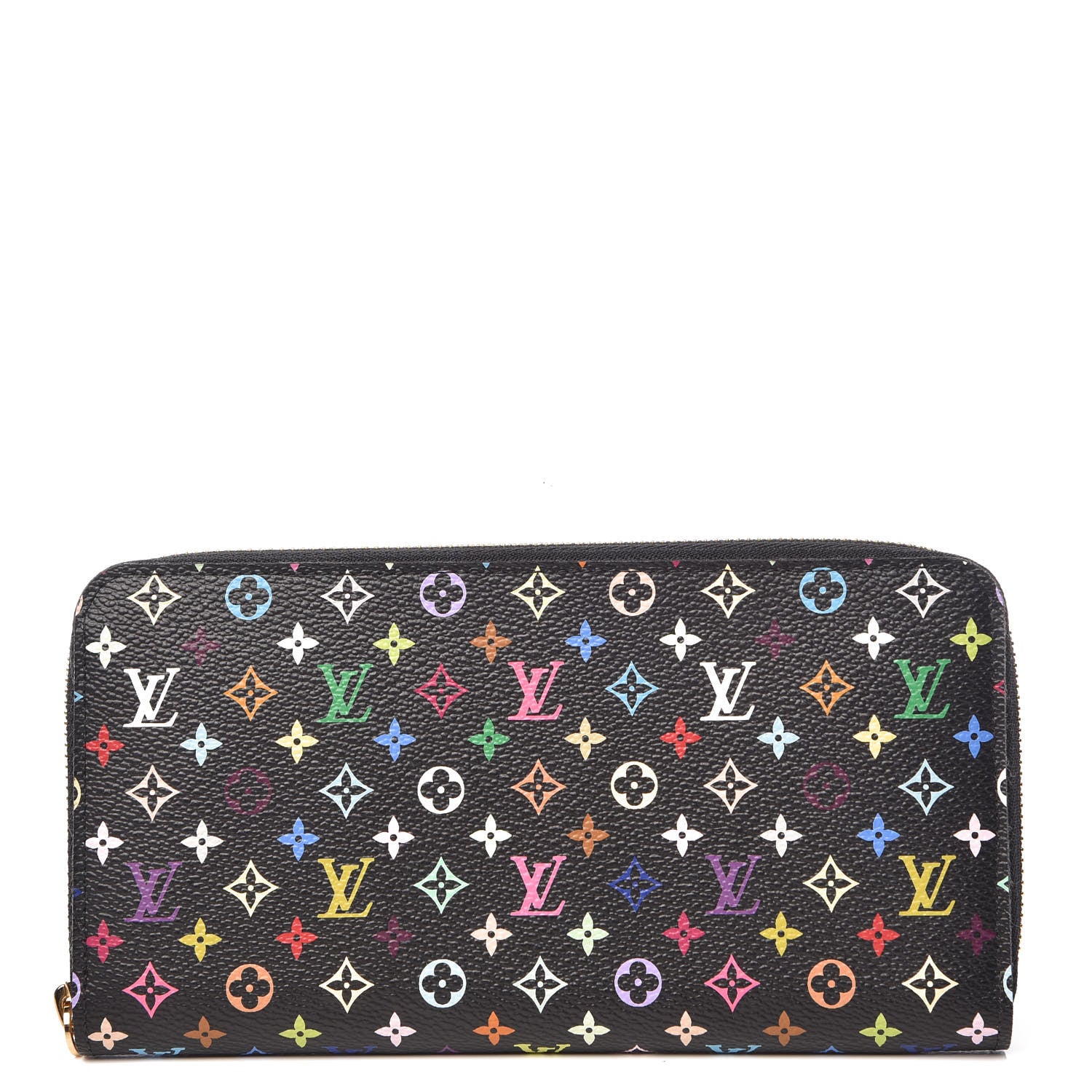 Louis Vuitton Monogram Multicolor Zippy Wallet Black Violet 1 of 11
