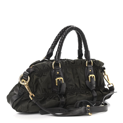 Prada Tessuto Nylon Gaufre Shopping Satchel Fumo 2 of 14
