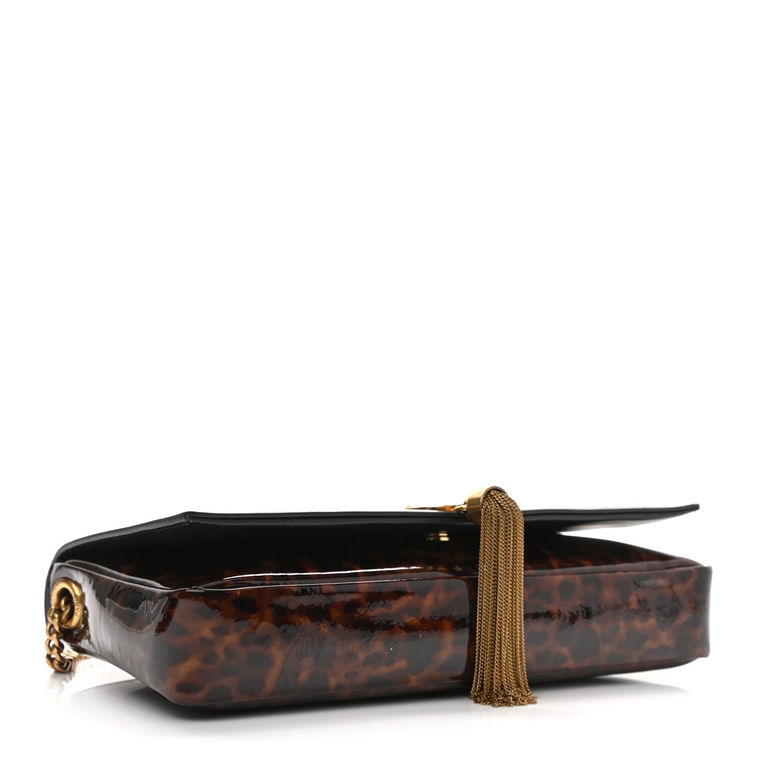 Saint Laurent Patent Monogram Tassel Kate 99 Tortoise 4 of 11