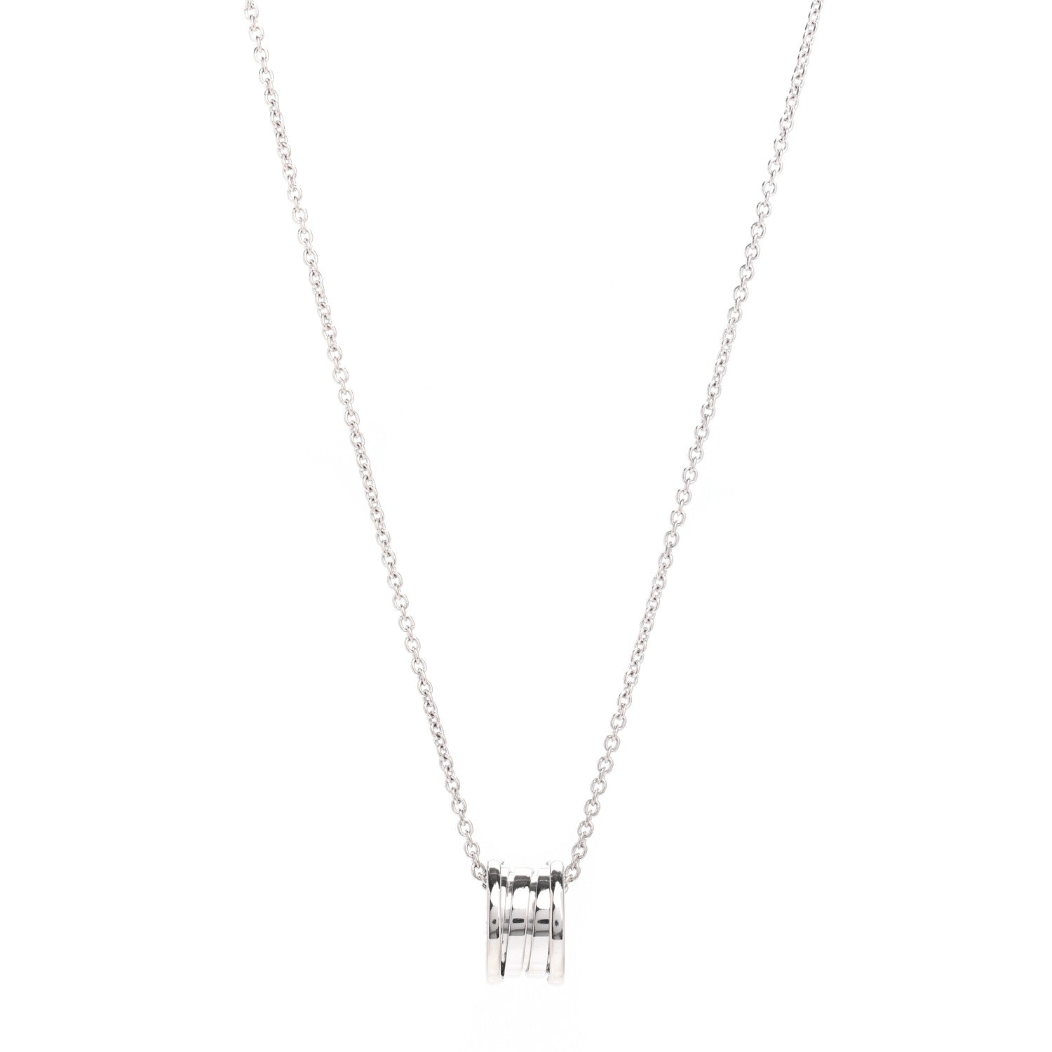 Bulgari 18K White Gold B.Zero1 Pendant Necklace 1 of 4