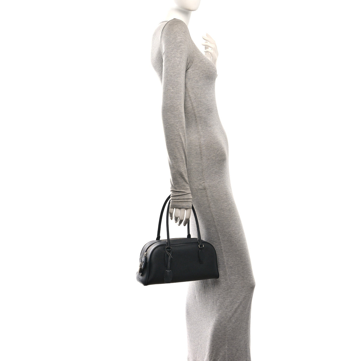Grained Calfskin Small EW India Black
