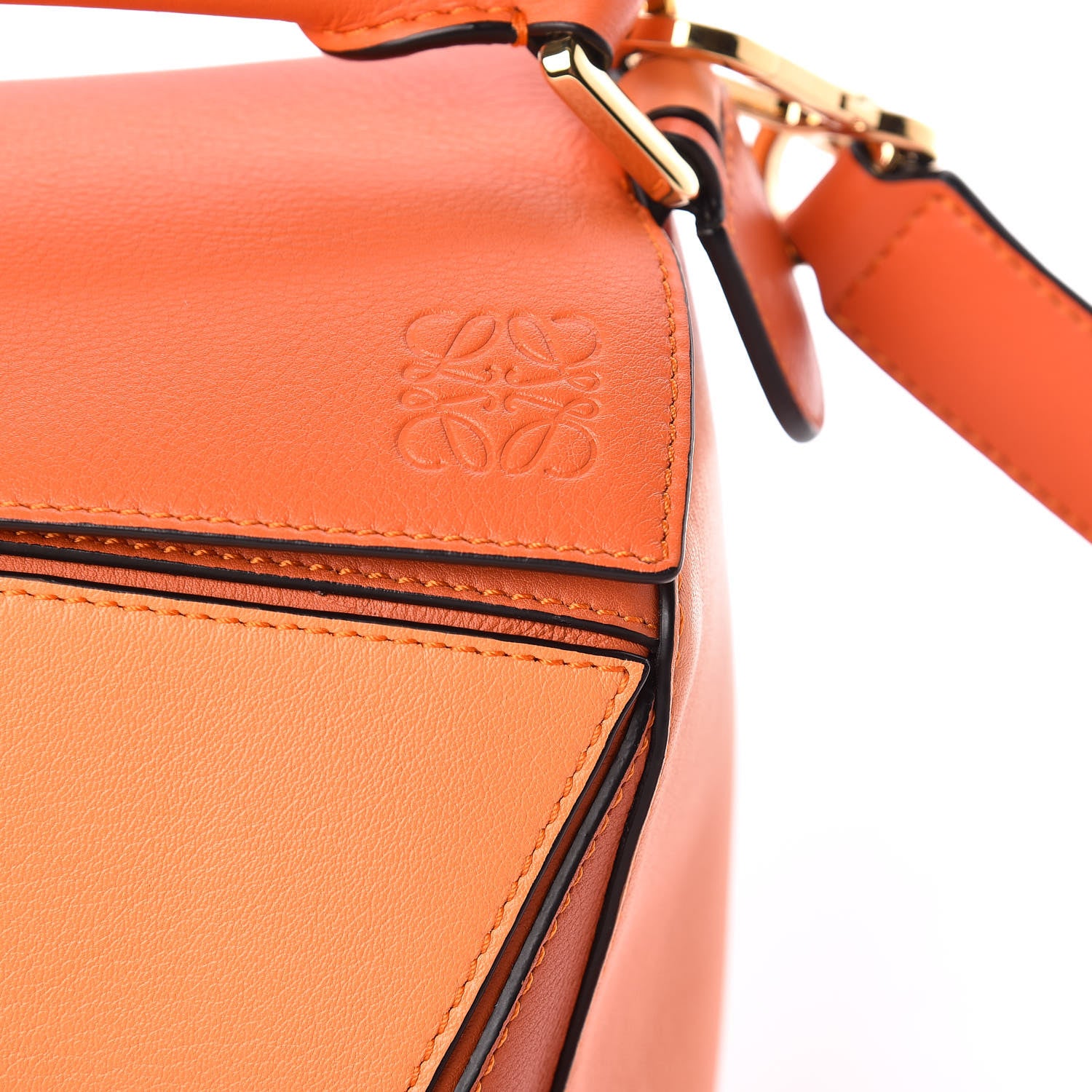 Loewe Calfskin Medium Puzzle Bag Orange Multi 10 of 10