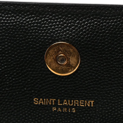 Saint Laurent Grain De Poudre Monogram Cassandre Clutch Black 7 of 7
