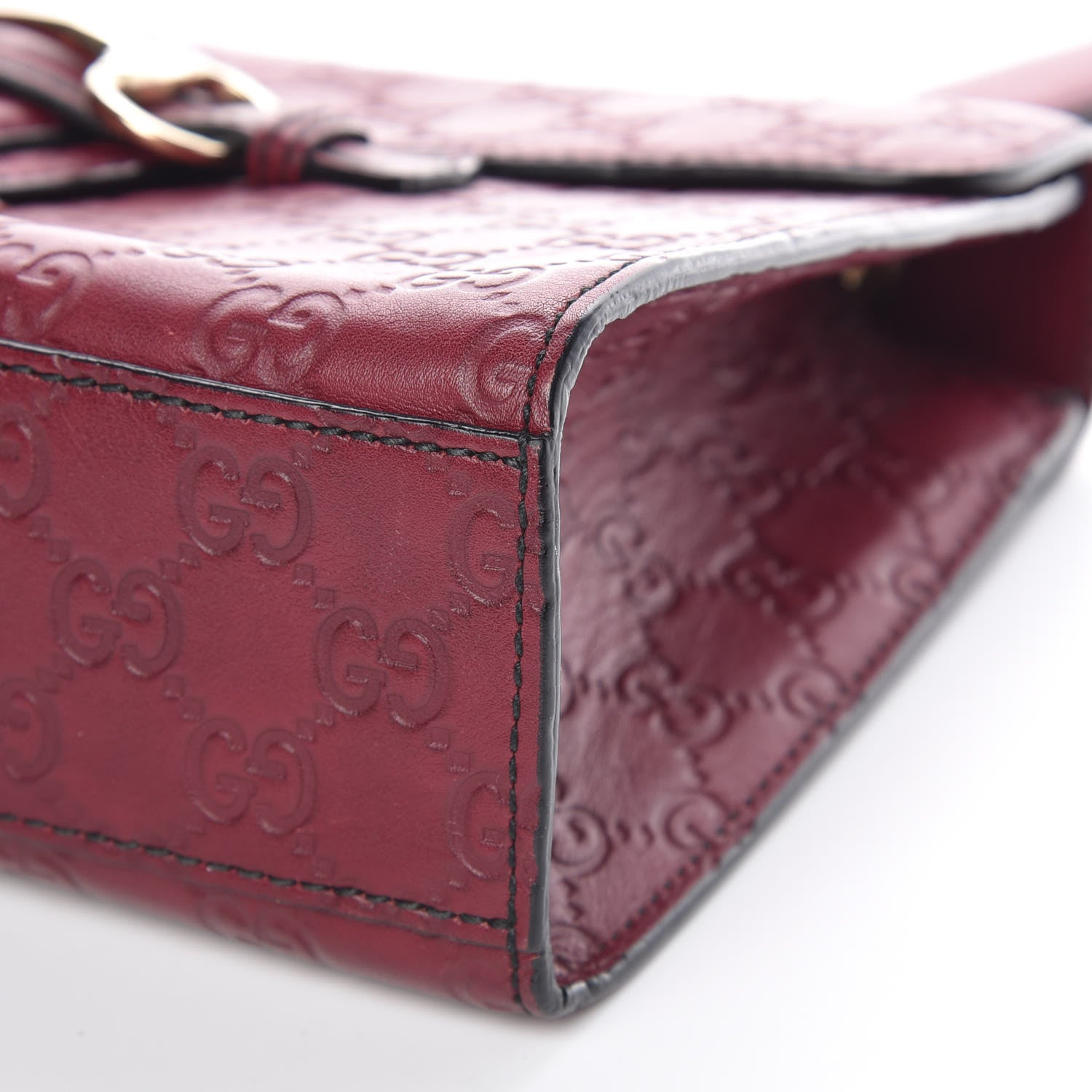 Gucci Soft Guccissima Medium Emily Chain Shoulder Bag Classic Ruby 9 of 10