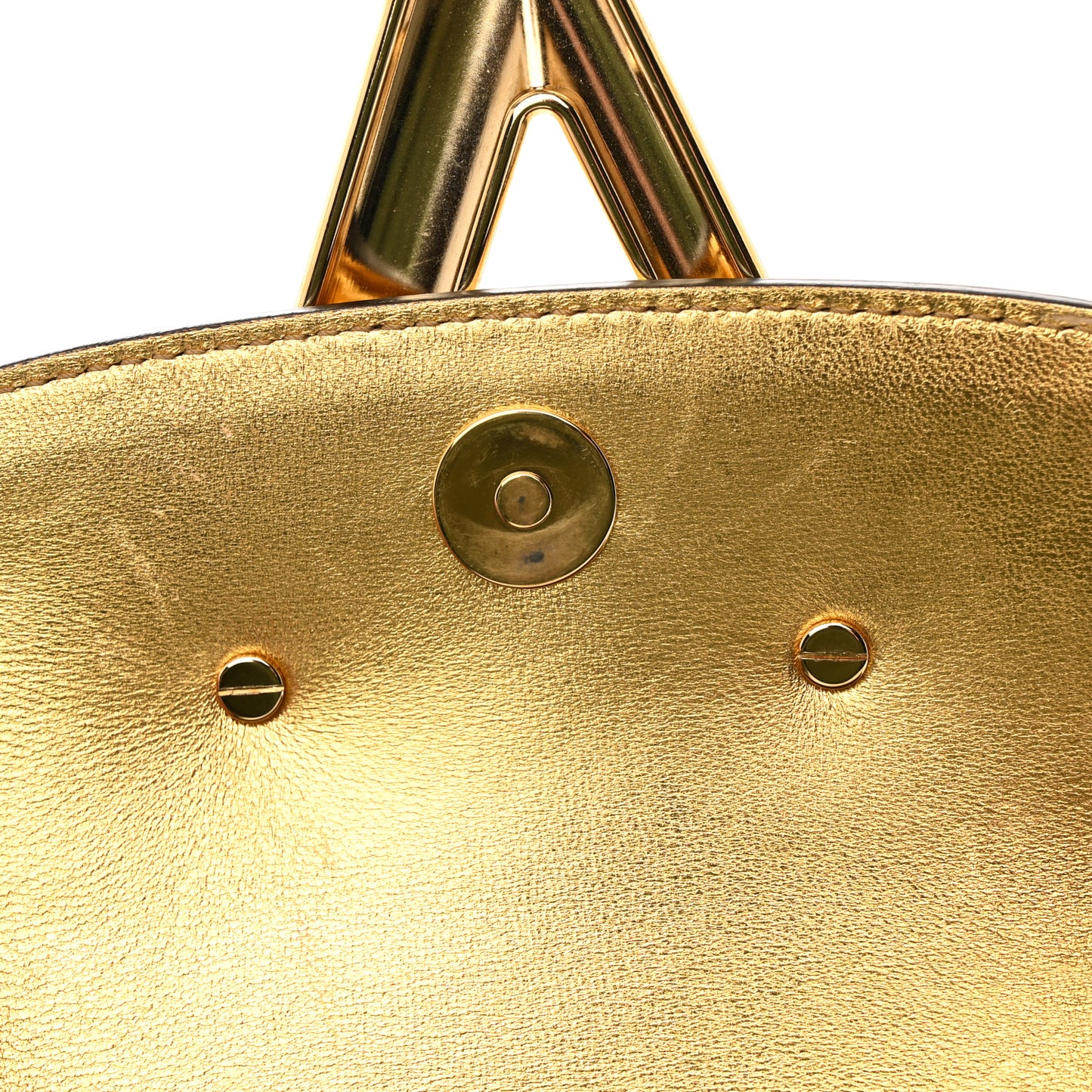 Metallic Nappa Small Supervee Crossbody Bag Gold