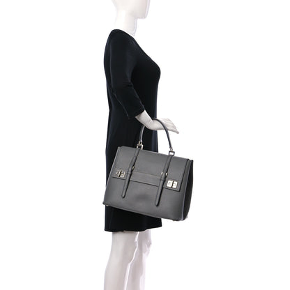 Prada Saffiano Cuir Convertible Top Handle Tote Marmo 2 of 9