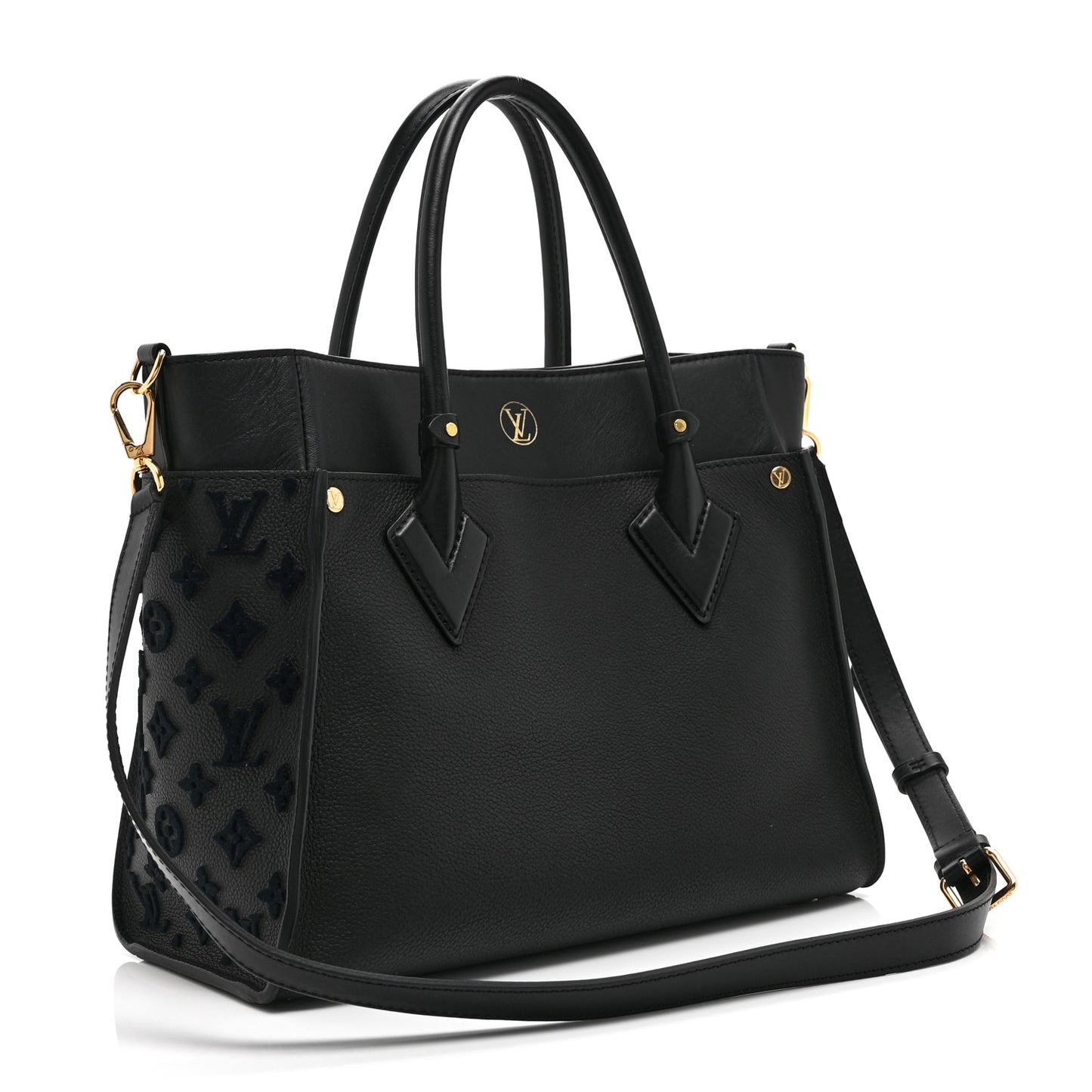 Calfskin Monogram Tufting On My Side Black