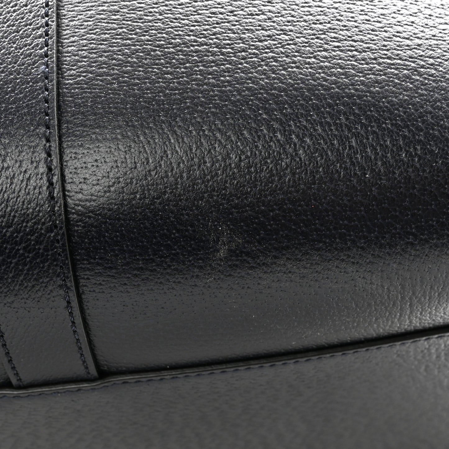 Textured Dollar Calfskin Web Large Savoy Duffle Bag Navy